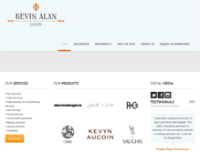 Tablet Screenshot of kevinalansalon.com